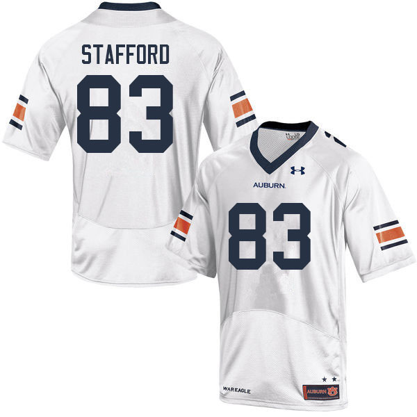 Men #83 Colby Stafford Auburn Tigers College Football Jerseys Sale-White - Click Image to Close